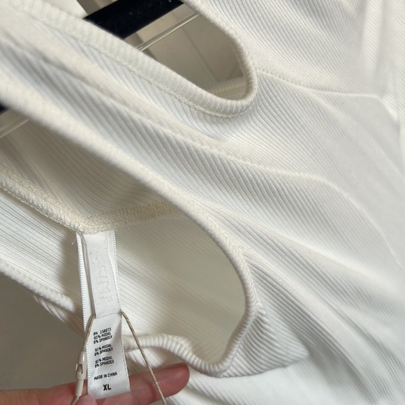 Skims White Soft Lounge Cutout One Shoulder Mini Dress - XL - Picture 4 of 8